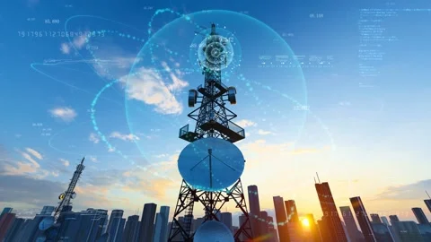 Smart Cities and 5G Network Communications Stock Footage 220399664