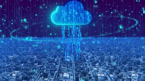 Smart city and cloud computing network concept Stock Footage 236188961