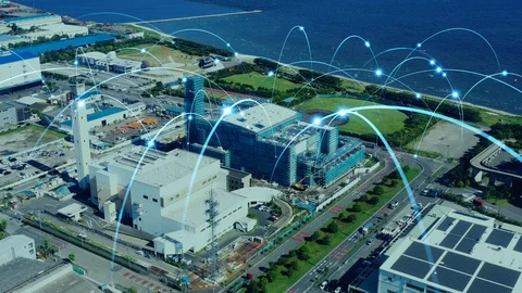 Smart city and communication network concept. Stock Footage 114219266