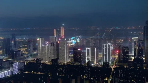 Smart city and communication network concept. 스톡 동영상 119411401