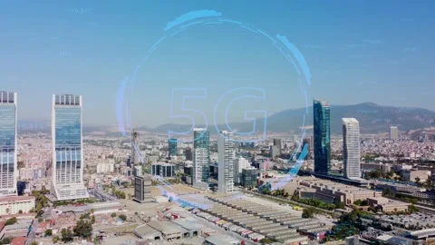 Smart city and communication network concept. 5G. IoT .Internet of Things Stock Footage 160397754
