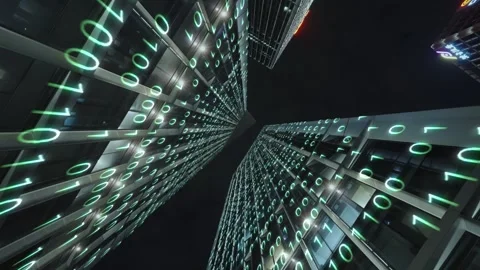 Smart city and communication network concept Video stock 240200149