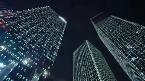 Smart city and communication network concept Video stock 240201614