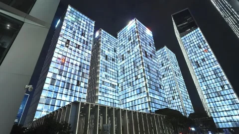 Smart city and communication network concept Video stock 240205514