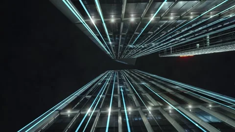 Smart city and communication network concept Video stock 240207311