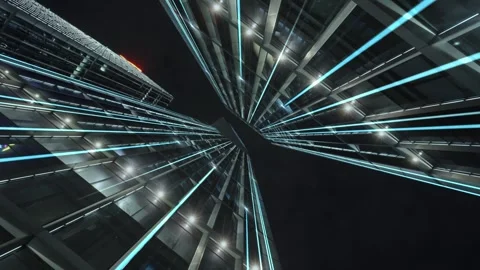Smart city and communication network concept Video stock 240207349