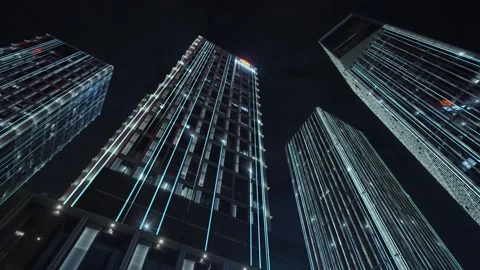 Smart city and communication network concept 스톡 동영상 240209235