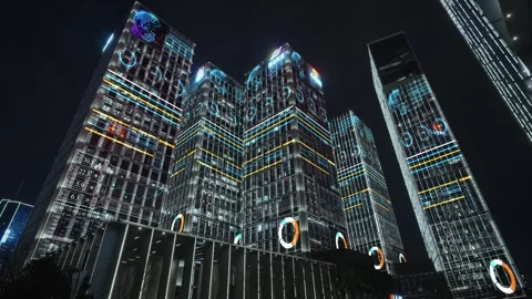 Smart city and communication network concept 스톡 동영상 240213630