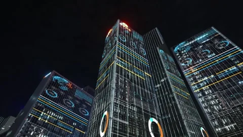 Smart city and communication network concept 스톡 동영상 240213676