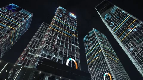 Smart city and communication network concept 스톡 동영상 240213698