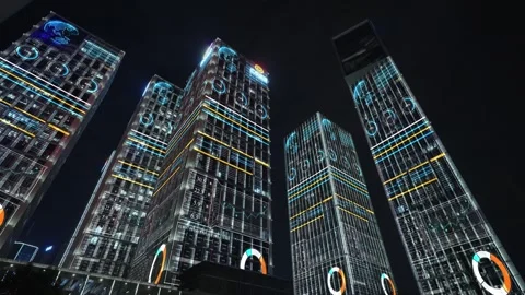 Smart city and communication network concept 스톡 동영상 240214506