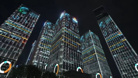 Smart city and communication network concept 스톡 동영상 240215023