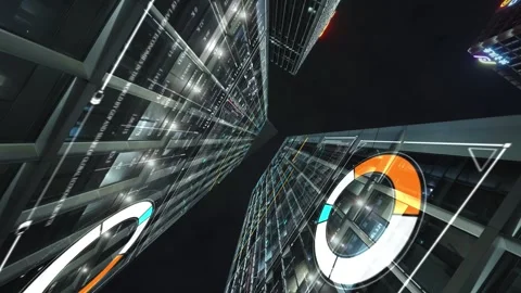 Smart city and communication network concept 스톡 동영상 240223019