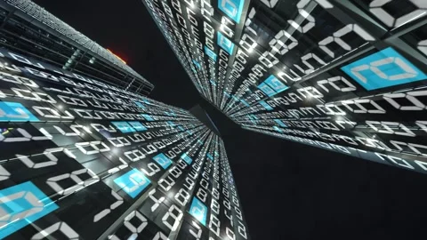 Smart city and communication network concept Video stock 240226774