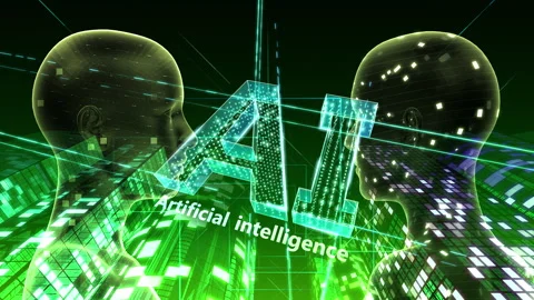 Smart City Artificial intelligence Surveillance Network Technology CG backgr Stock Footage 151943997