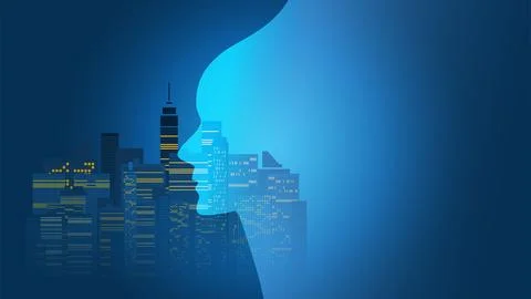 Smart City, Automated Digital Control, Deep Learning, Artificial Intelligen.. 스톡 일러스트