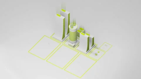 Smart City Cycle Animation. Ecology Concept.  Stock Footage 238982049