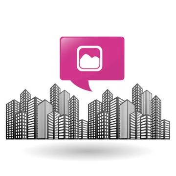 Smart city design. technology icon. multimedia concept Stock Illustration