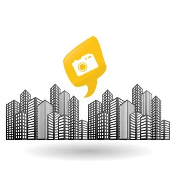Smart city design. technology icon. multimedia concept Stock Illustration