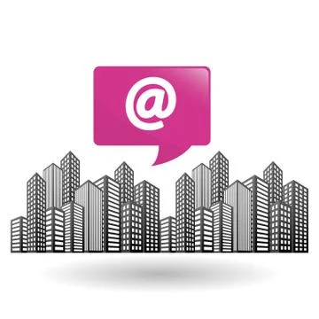 Smart city design. technology icon. multimedia concept Stock Illustration