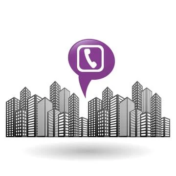 Smart city design. technology icon. multimedia concept Stock Illustration
