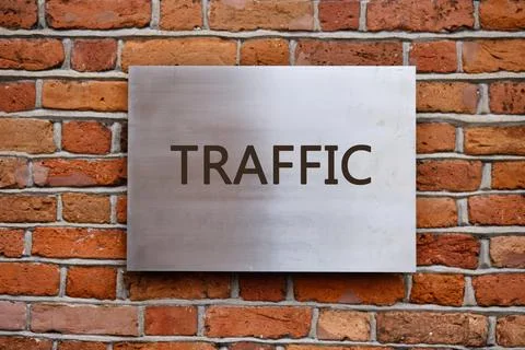 Smart city digital transformation development concept. Copy space. TRAFFIC word Stock Photos