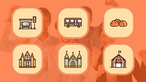 Smart City Icons After Effects stock