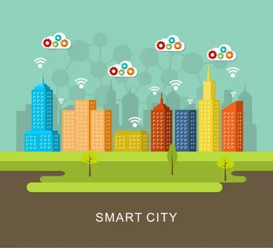 Smart city. Stock Illustration