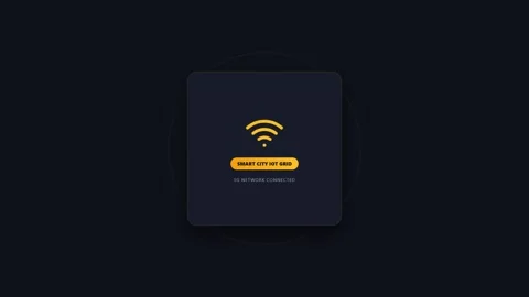 Smart City IoT Grid Status UI Animation, 5G Wireless Connection Icon Graphic Stock Footage 345615705