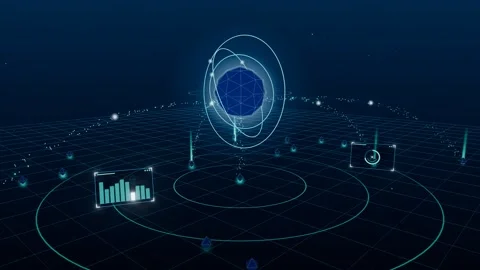 Smart city iot sensor grid data convergence hub loop Stock Footage 340439515