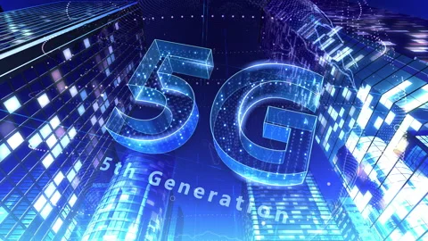 Smart City Network 1 5G 5 N2 blue Vídeos de archivo 153364635