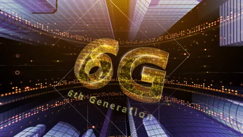 Smart City Network 1 6G 2 N1 red Stock Footage 153371396