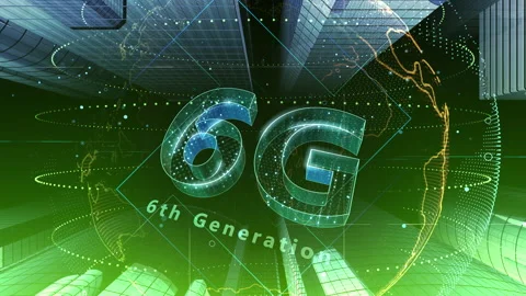 Smart City Network 1 6G 5 N2 green Vídeos de archivo 153375431