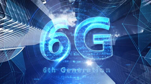 Smart City Network 5 6G 16 blue 스톡 동영상 153390628