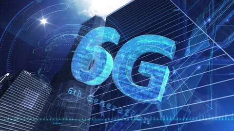 Smart City Network 5 6G 24 blue Vídeos de archivo 153391201
