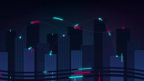 Smart city network infrastructure digital connection abstract motion backgr.. Stock-Footage 337566863