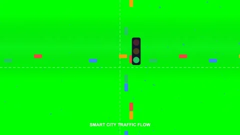 Smart City Traffic Flow Animated Motion Graphic Concept Stock Footage 341650804