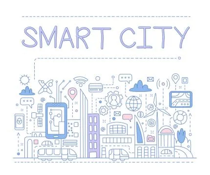 Smart City. Vector Illustration Stock Illustration