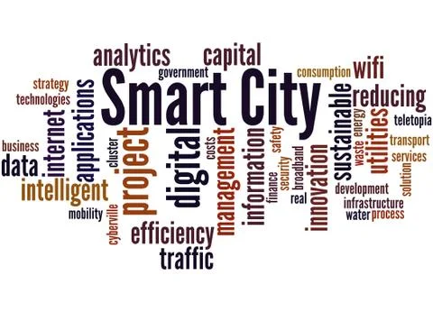 Smart City, word cloud concept Stock Illustration