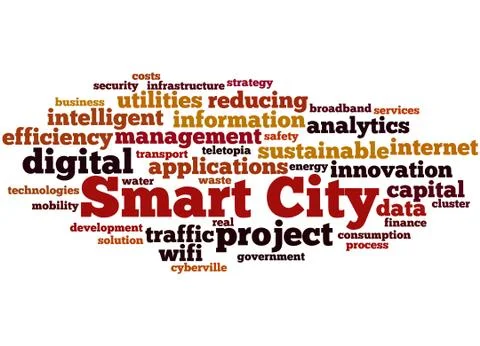 Smart City, word cloud concept Stock Illustration