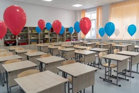 Smart class met students after the holidays Stock Photos