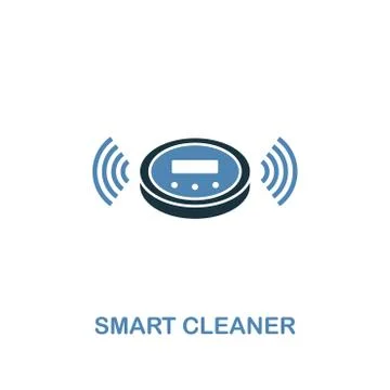 Smart Cleaner icon in two colors design. Premium style from smart devices icon Stock Illustration
