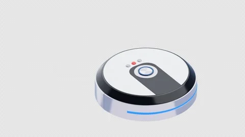 Smart cleaning robot device 3d animation Stock Footage 317056997