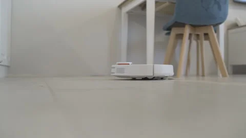 Smart cleaning technology, autonomous cleaning robot changing route Stock Footage 219622849