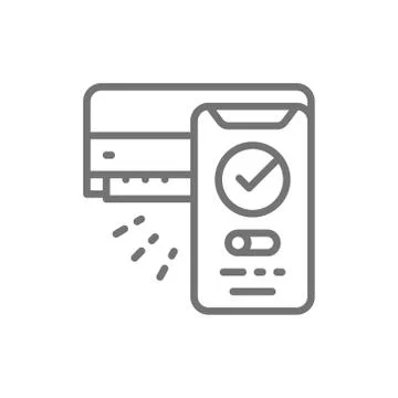 Smart climate assistant, air conditioning controlled line icon. イラスト素材