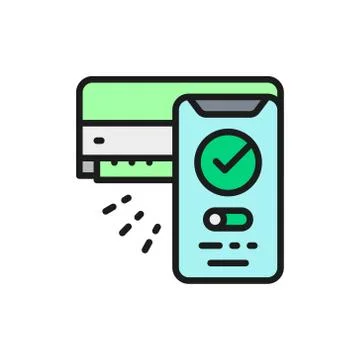 Smart climate assistant, air conditioning controlled flat color line icon. 스톡 일러스트
