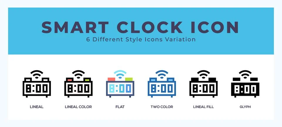 Smart clock icon vector illustration. trendy styles Stock Illustration
