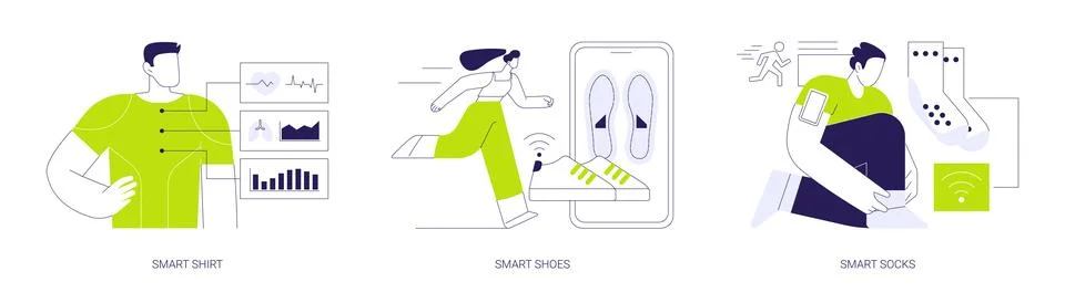 Smart clothing isolated cartoon vector illustrations se Stock Illustration