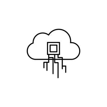 Smart cloud chip cloud icon. Element of future technology icon for mobile 스톡 일러스트