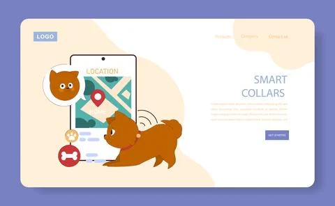 Smart Collars concept. Illustrazione stock
